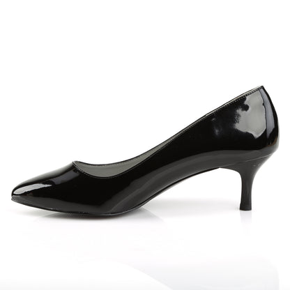 Pleaser Pink Label Womens Pumps KITTEN-01 Blk Pat