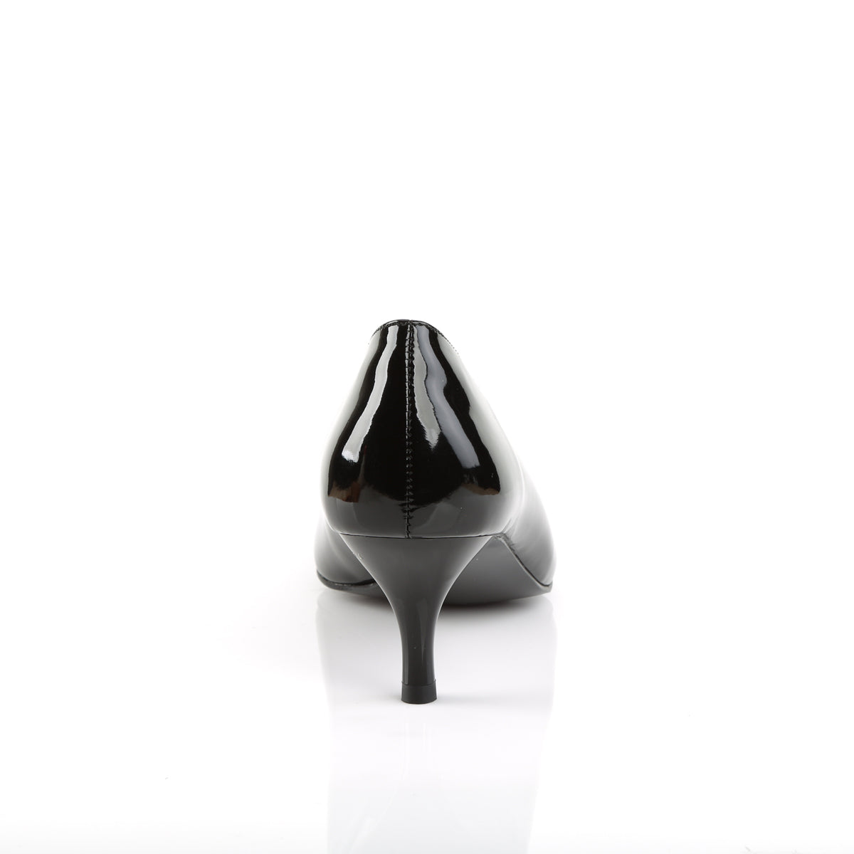 Pleaser Pink Label Womens Pumps KITTEN-01 Blk Pat