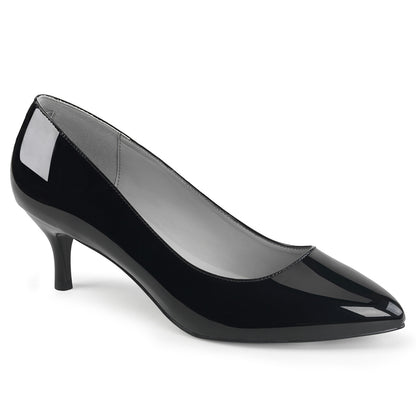 Pleaser Pink Label Womens Pumps KITTEN-01 Blk Pat