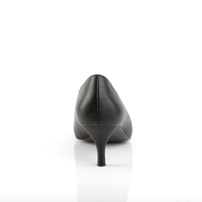 Pleaser Pink Label Womens Pumps KITTEN-01 Blk Faux Leather
