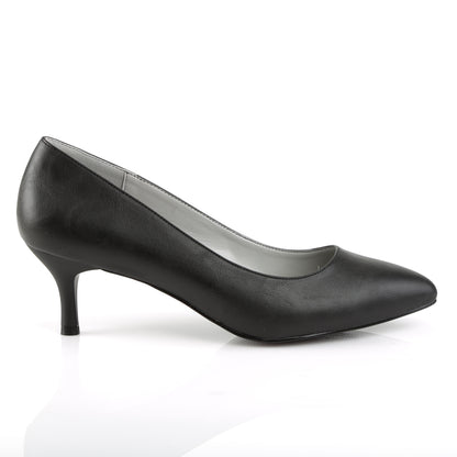 Pleaser Pink Label Womens Pumps KITTEN-01 Blk Faux Leather