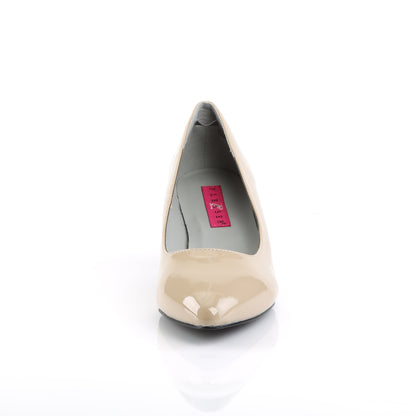 Pleaser Pink Label Womens Pumps KITTEN-01 Cream Pat