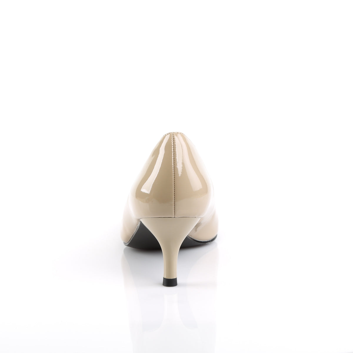Pleaser Pink Label Womens Pumps KITTEN-01 Cream Pat