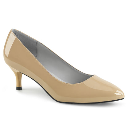 Pleaser Pink Label Womens Pumps KITTEN-01 Cream Pat