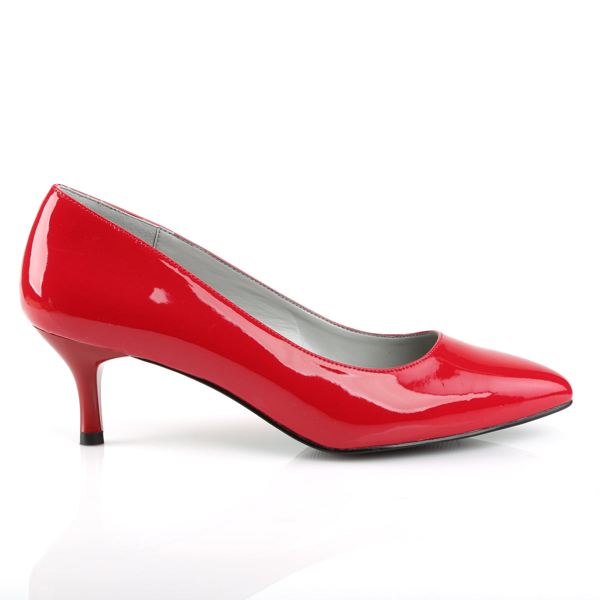 Pleaser Pink Label Womens Pumps KITTEN-01 Red Pat