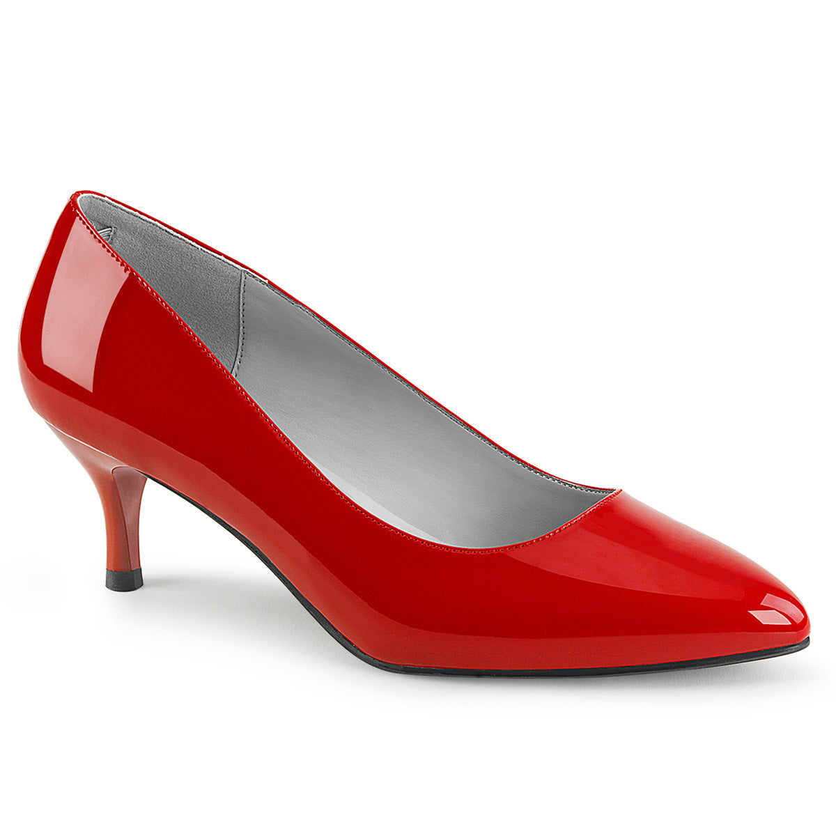 Pleaser Pink Label Womens Pumps KITTEN-01 Red Pat