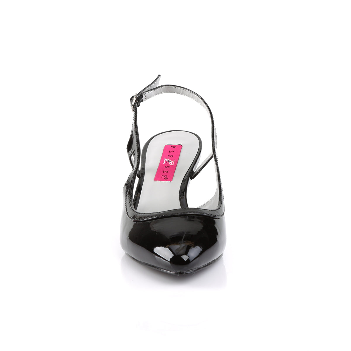 Pleaser Pink Label Womens Pumps KITTEN-02 Blk Pat