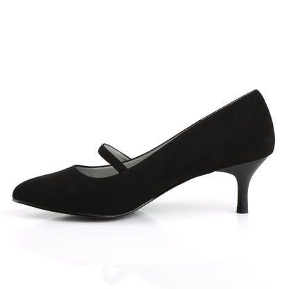 Pleaser Pink Label Womens Pumps KITTEN-03 Blk Nubuck