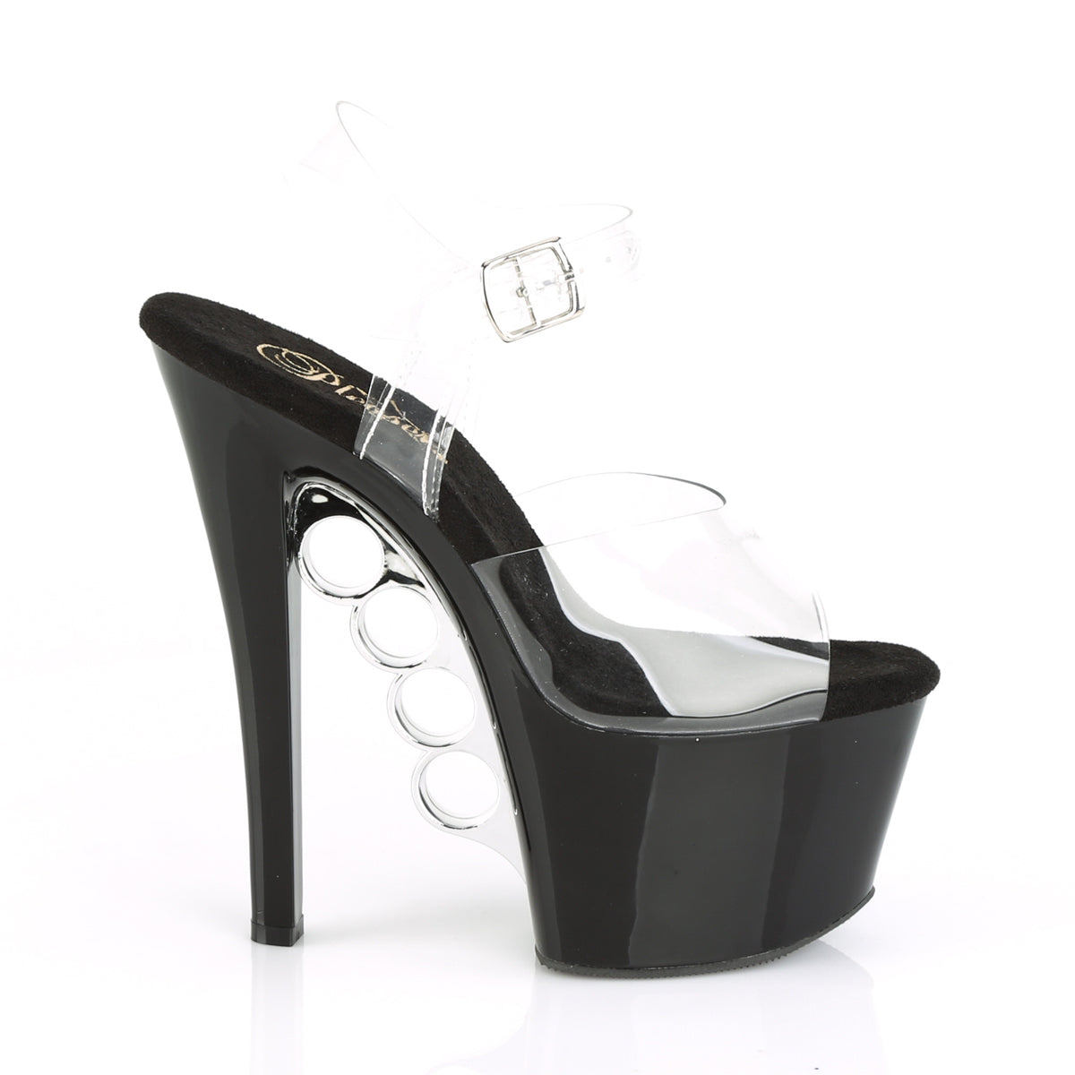 Pleaser Sandales pour femmes KNUCKS-708 CLR / BLK