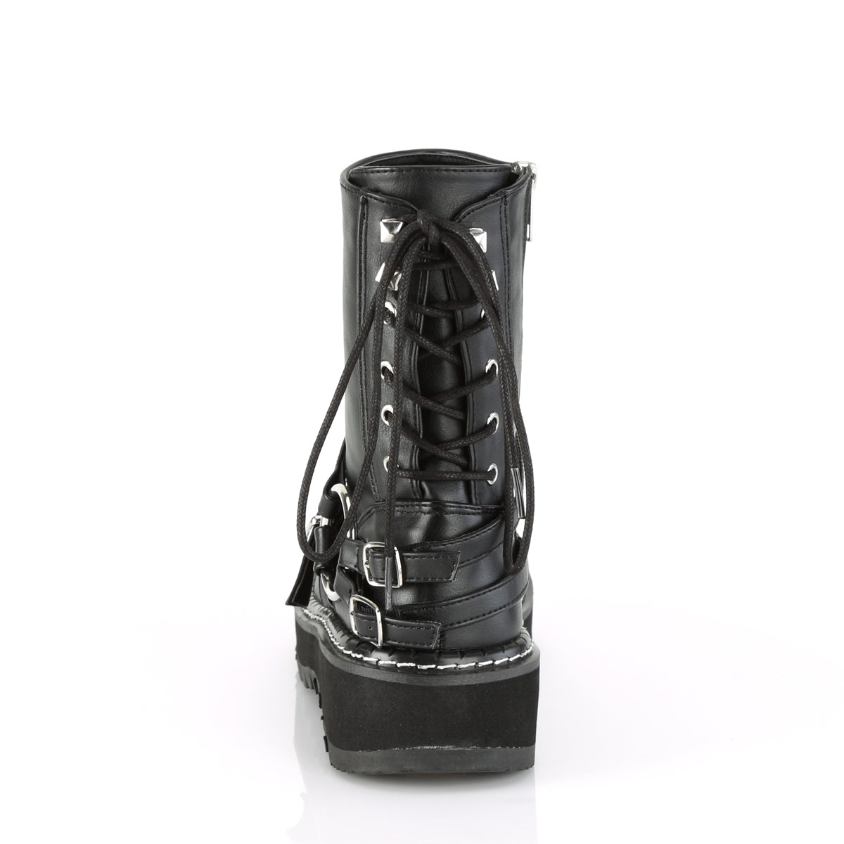 DemoniaCult Womens Boots LILITH-210 Blk Vegan Leather
