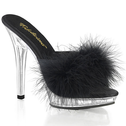 Fabulicious Sandales pour femmes LIP-101-8 BLK STIN-FUR / CLR