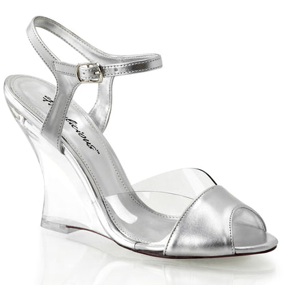 Fabulicious Womens Sandals LOVELY-442 Clr-Slv Metallic Pu/Clr