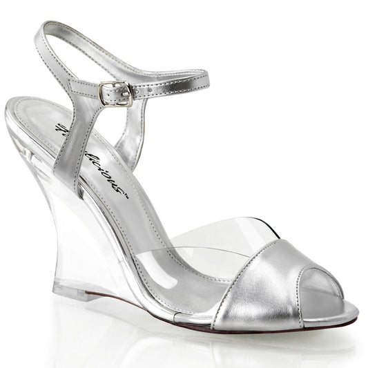 Fabulicious Womens Sandals LOVELY-442 Clr-Slv Metallic Pu/Clr