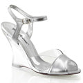 Fabulicious Womens Sandals LOVELY-442 Clr-Slv Metallic Pu/Clr