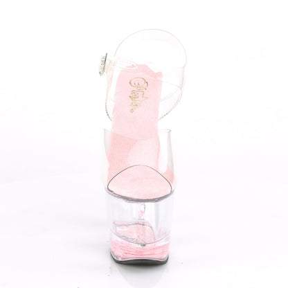 Pleaser Sandales pour femmes LOVESICK-708Gh CLR / CLR-ROSE GLITTERS