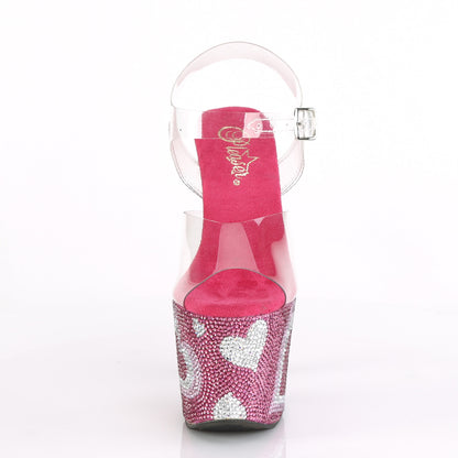 Pleaser Sandales pour femmes LOVESICK-708Heart CLR / h. Rose-wht rs