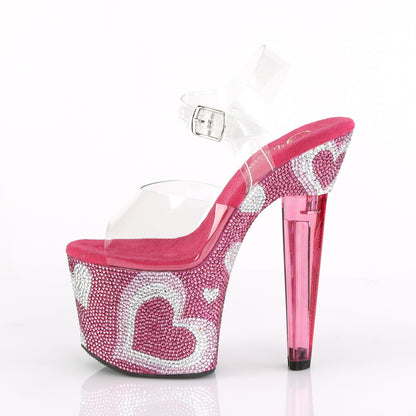 Pleaser Sandales pour femmes LOVESICK-708Heart CLR / h. Rose-wht rs