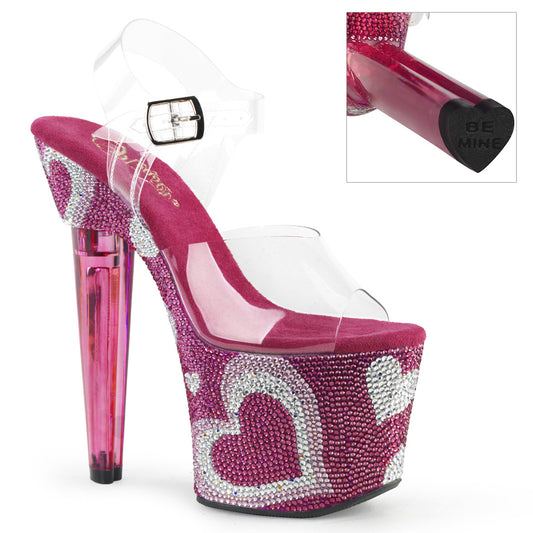 Pleaser Sandales pour femmes LOVESICK-708Heart CLR / h. Rose-wht rs