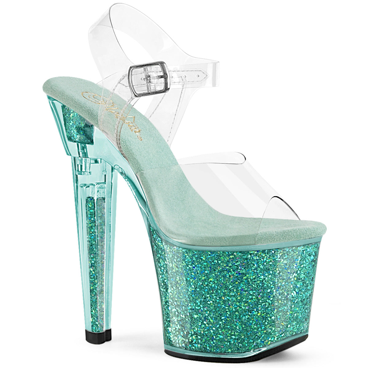 Pleaser   LOVESICK-708SG CLR / Aqua Multi Iridescente Pritters