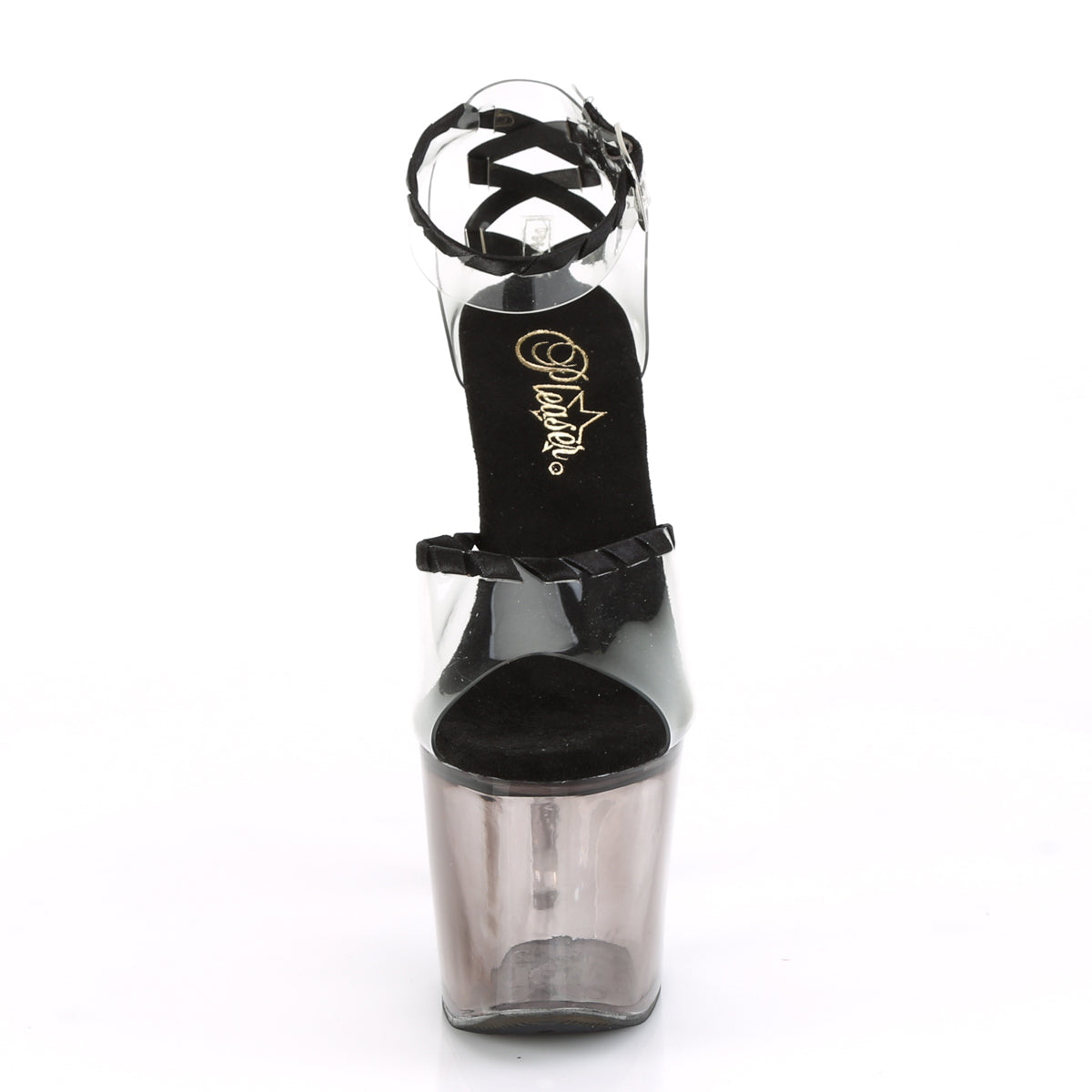 Pleaser Sandales pour femmes LOVESICK-712T CLR-BLK / FADED BLK
