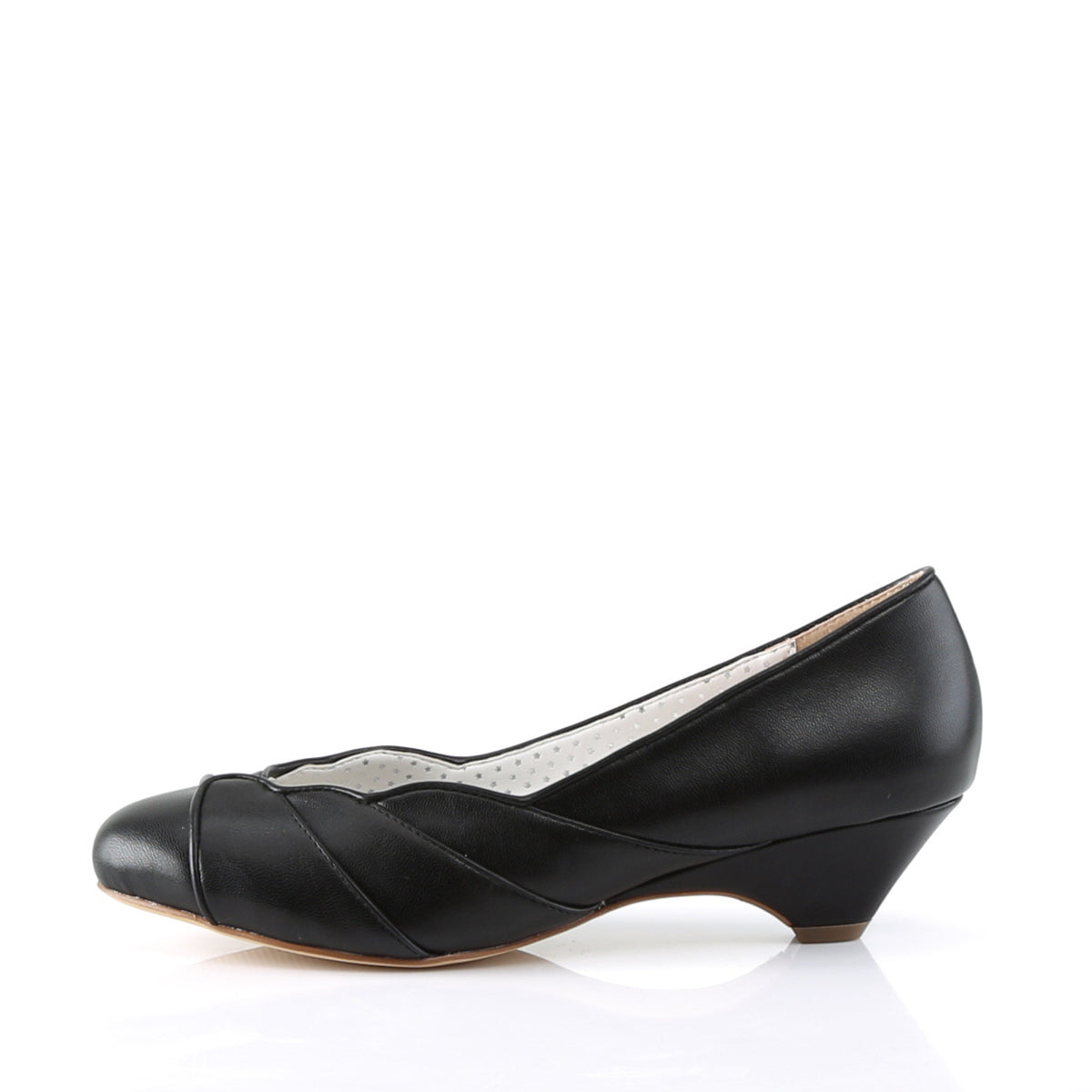 Pin Up Couture Pompes pour femmes LULU-05 cuir fausse noir