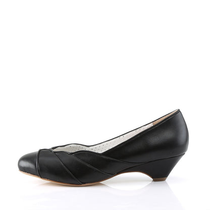 Pin Up Couture Pompes pour femmes LULU-05 cuir fausse noir