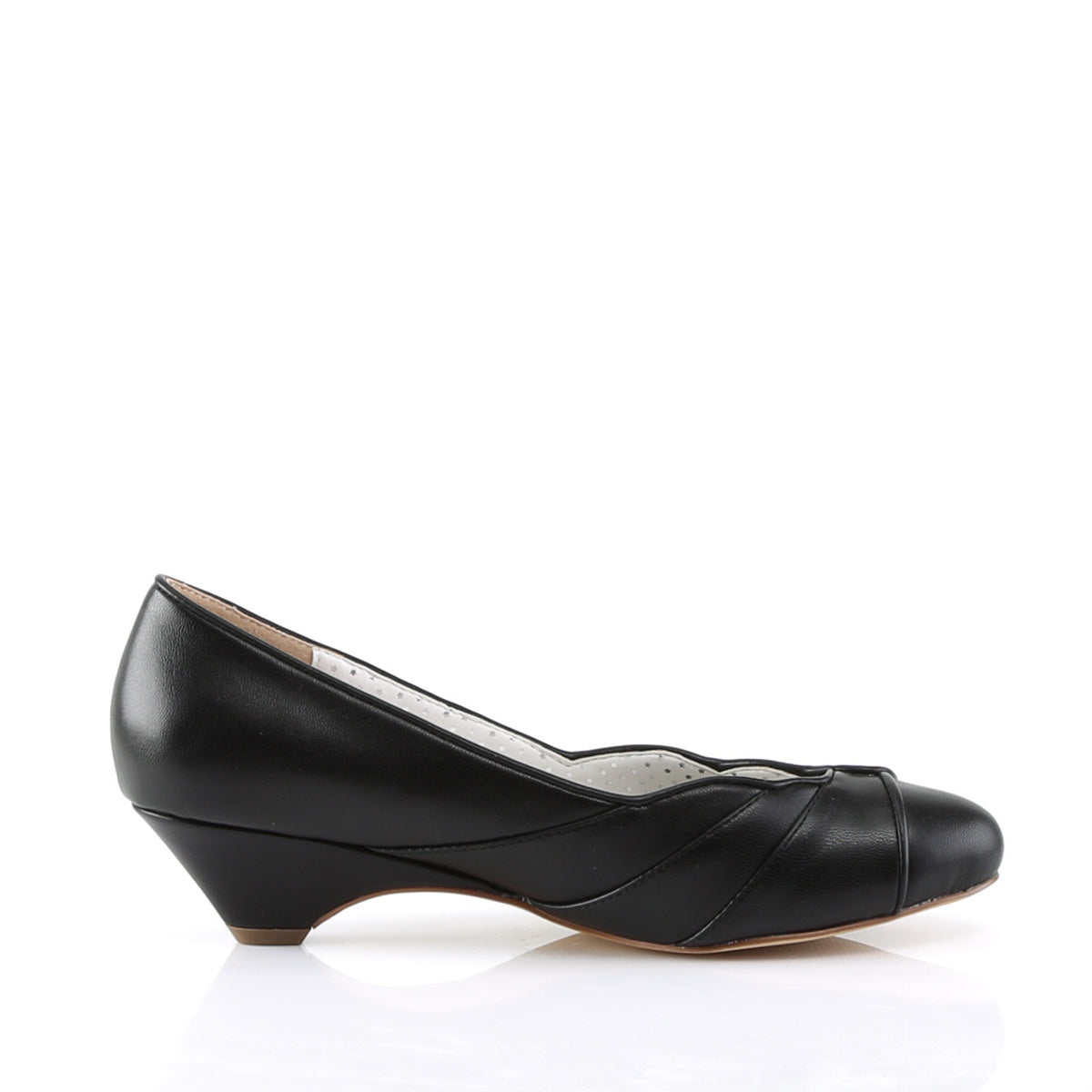 Pin Up Couture Pompes pour femmes LULU-05 cuir fausse noir