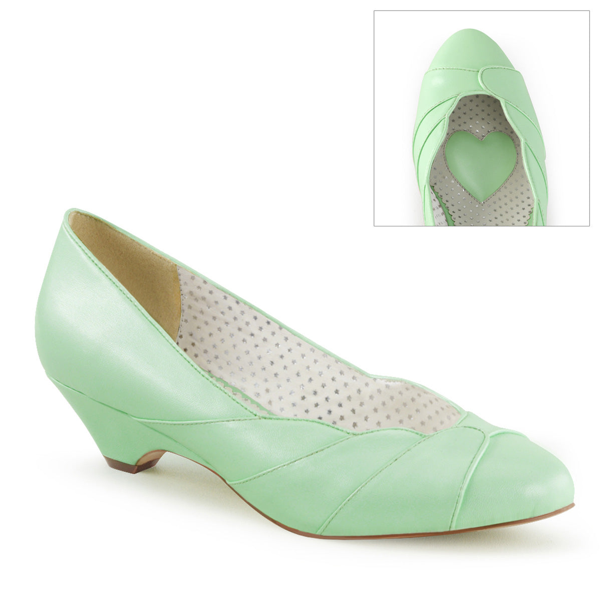 Pin Up Couture Pompes pour femmes LULU-05 cuir fausse menthe