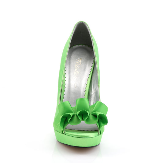 Fabulicious Pompes pour femmes LUMINA-42 satin vert pomme