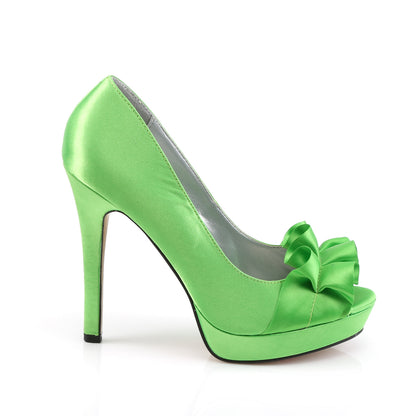 Fabulicious Pompes pour femmes LUMINA-42 satin vert pomme