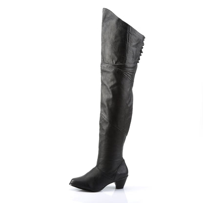 Funtasma Womens Boots MAIDEN-8828 Blk Leather (P)