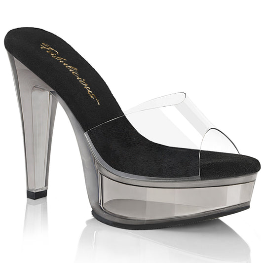 Fabulicious Women's Shoes MARTINI-501 Clr-Blk/Smoke Tinted