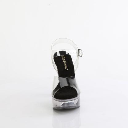 Fabulicious Women's Shoes MARTINI-508 Clr-Blk/Smoke Tinted