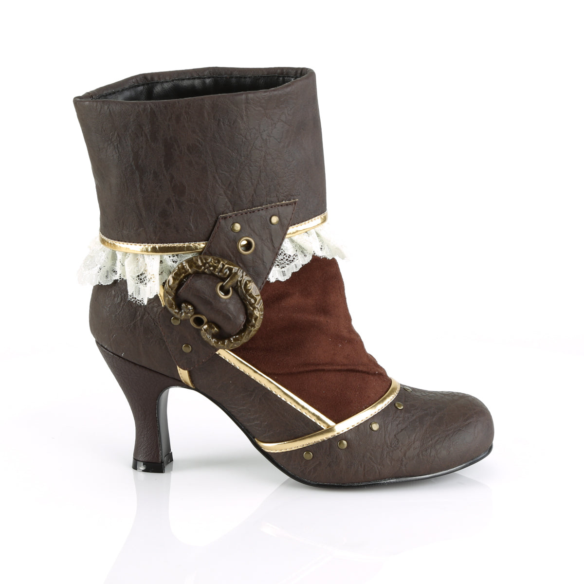 Funtasma Womens Boots MATEY-115 Brown Distressed Pu-Microfiber