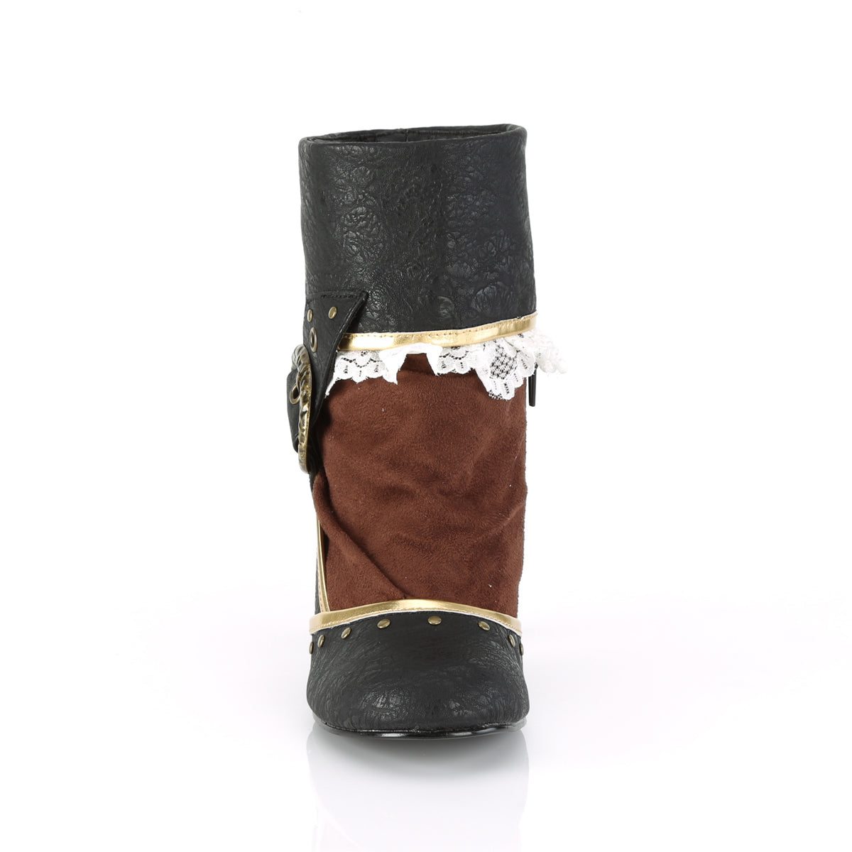 Funtasma Bottes pour femmes MATEY-115 BLK Microfibre brun en PU en détresse