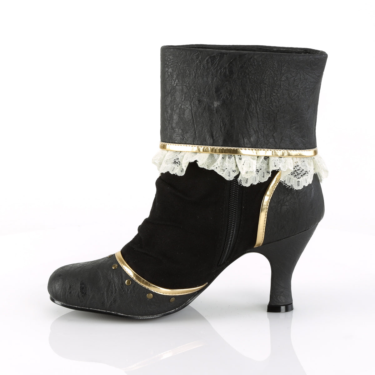 Funtasma Bottes pour femmes MATEY-115 BLK PU-Microfiber en détresse