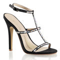 Fabulicious Sandales féminines MELODY-18 BLK Satin