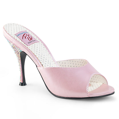 Pin Up Couture Pompes pour femmes MONROE-05 Cuir en faux rose