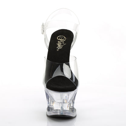 Pleaser Sandales pour femmes MOON-708 CLR-BLK / CLR