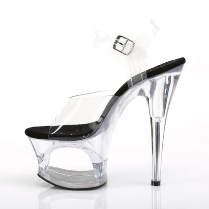 Pleaser Sandales pour femmes MOON-708 CLR-BLK / CLR