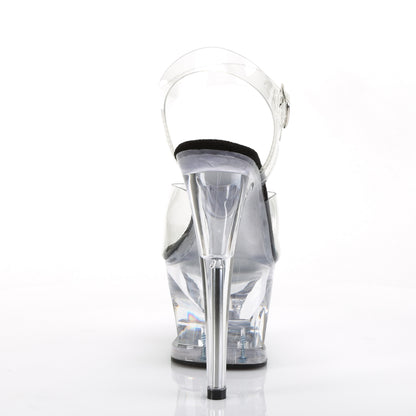 Pleaser Sandales pour femmes MOON-708 CLR-BLK / CLR