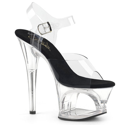 Pleaser Sandales pour femmes MOON-708 CLR-BLK / CLR