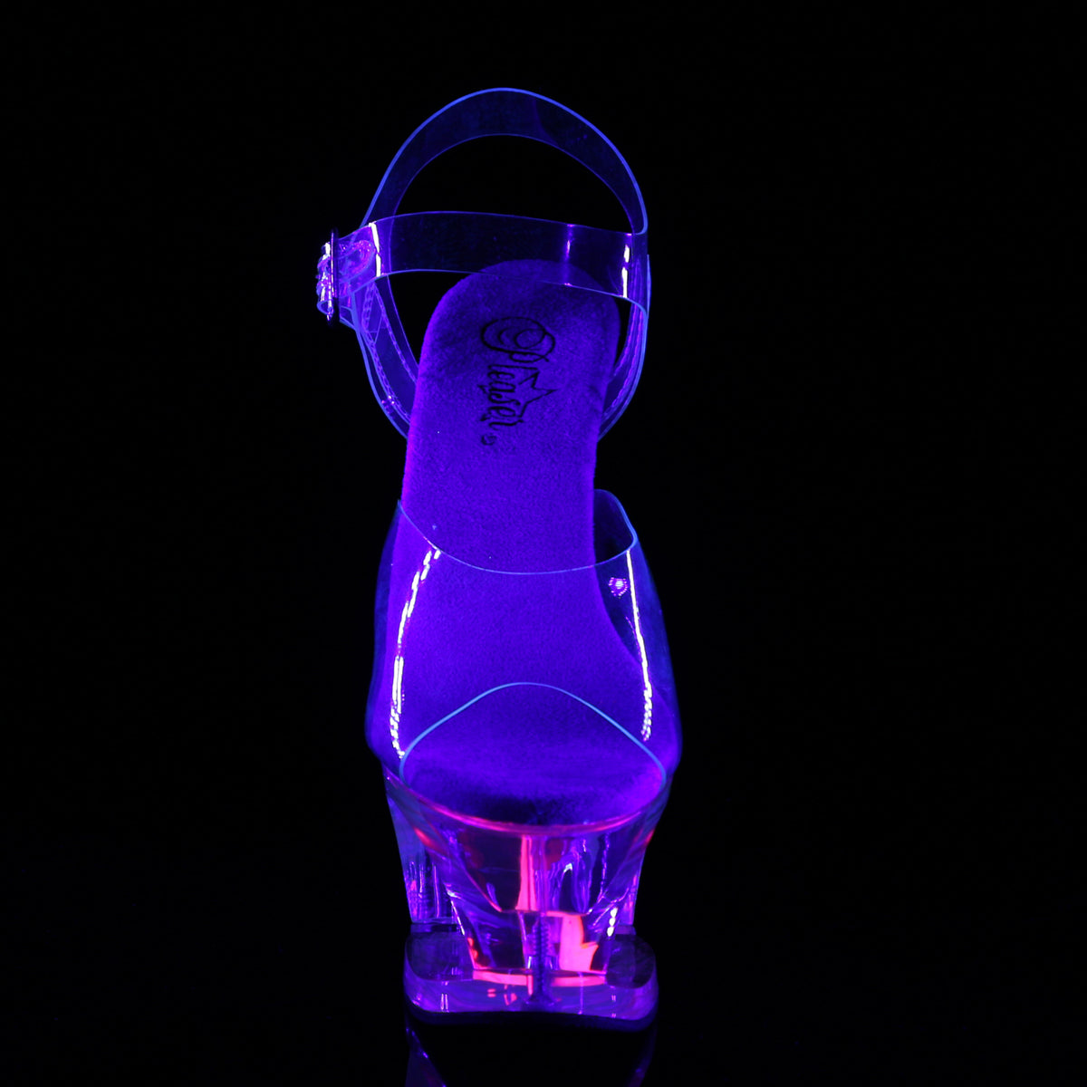 Pleaser Sandales pour femmes MOON-708CAT CLR / CLR-NEON ROSE