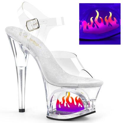 Pleaser Sandales pour femmes MOON-708flm CLR / CLR-Ombre