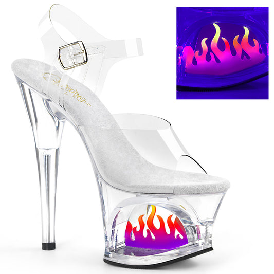 Pleaser Sandales pour femmes MOON-708flm CLR / CLR-Ombre