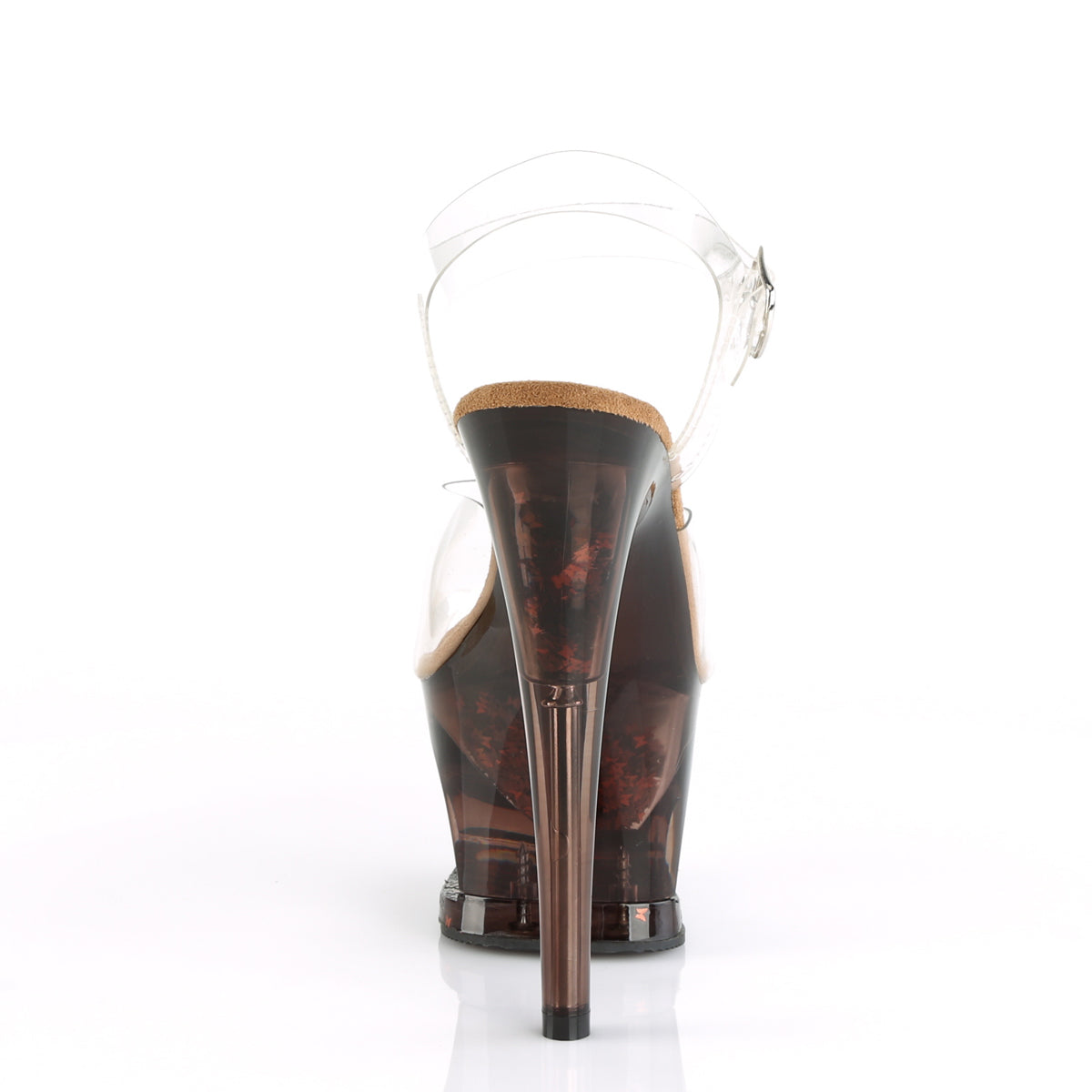 Pleaser Sandales pour femmes MOON-708gft clr / bronze teinté