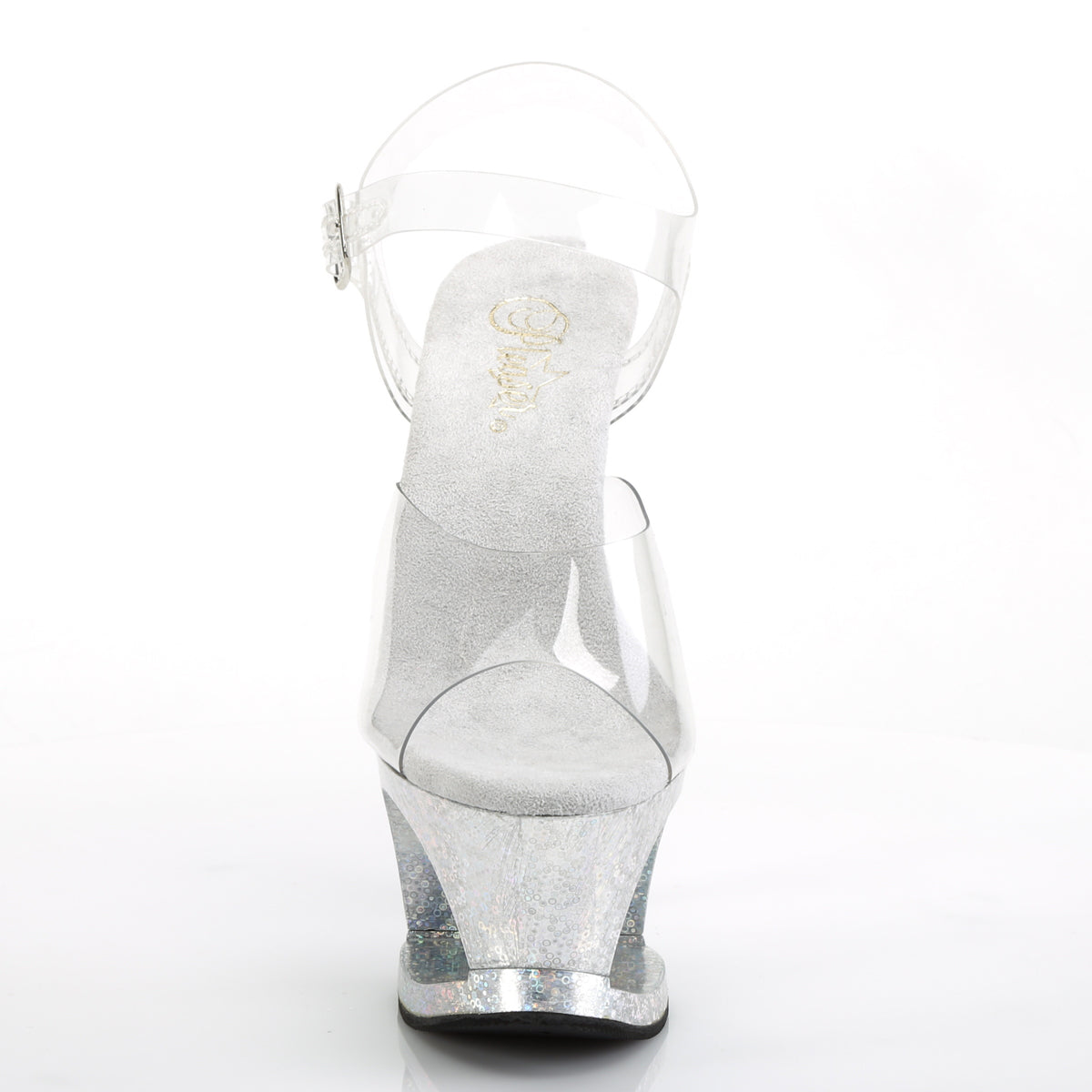 Pleaser Sandales pour femmes MOON-708hb hologramme CLR / SLV