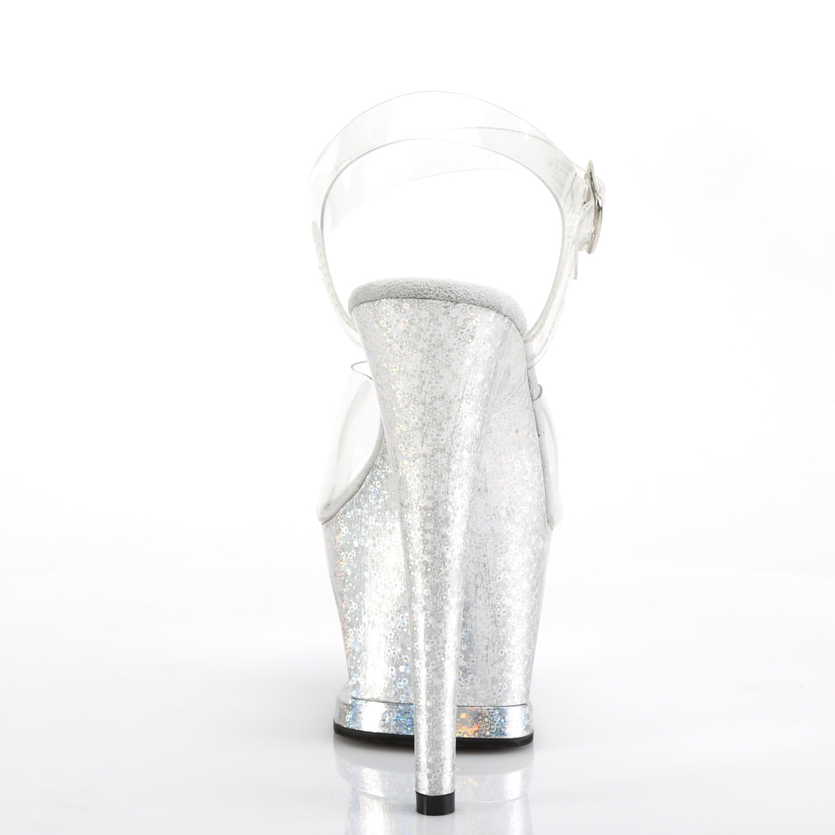Pleaser Sandales pour femmes MOON-708hb hologramme CLR / SLV