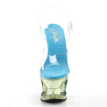 Pleaser Womens Sandals MOON-708MCT Clr/Lt. Blue Tinted