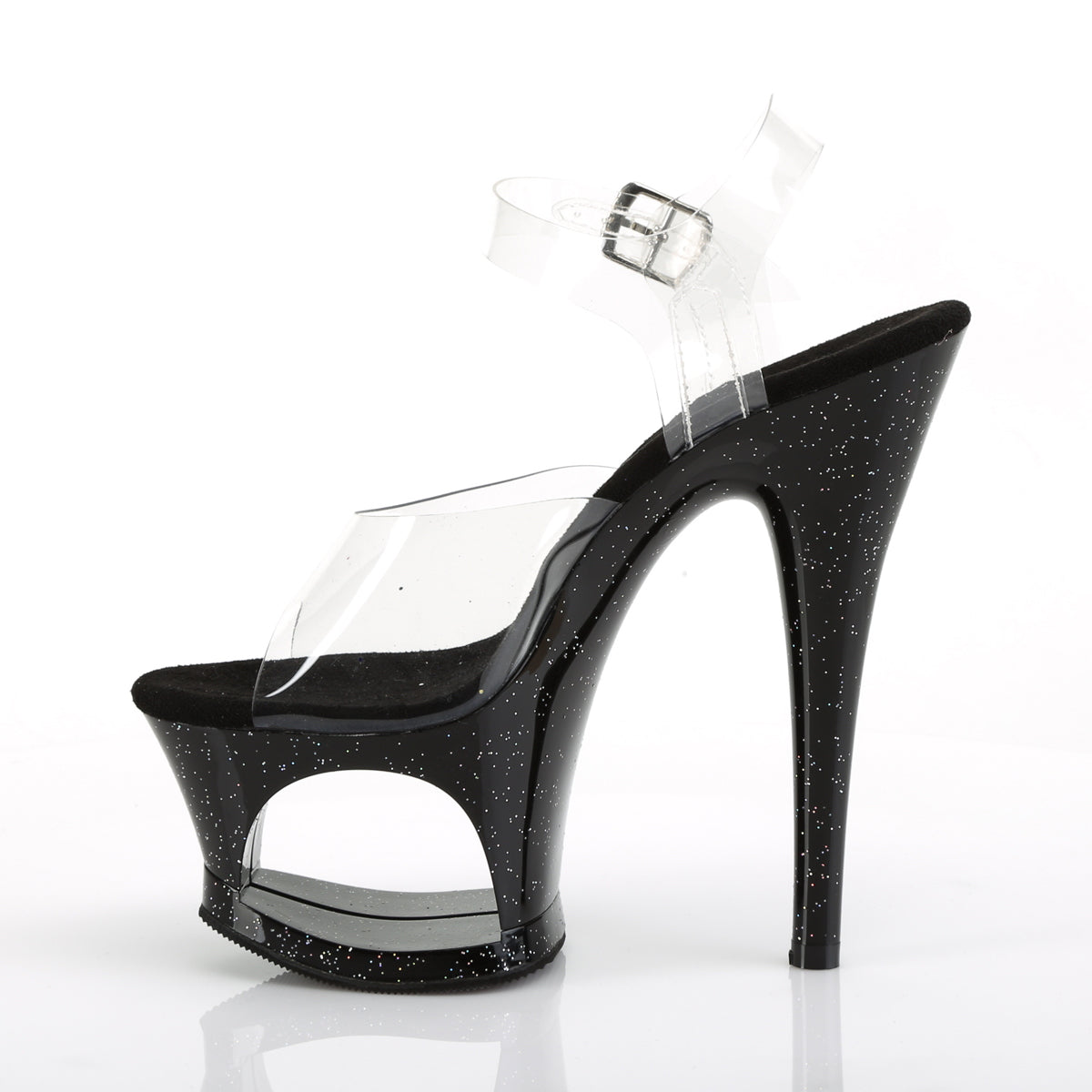 Pleaser Sandales pour femmes MOON-708mg CLR / BLK